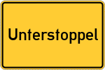 Place name sign Unterstoppel