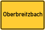 Place name sign Oberbreitzbach