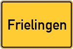 Place name sign Frielingen, Kreis Hersfeld