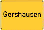 Place name sign Gershausen