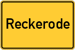 Place name sign Reckerode
