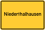 Place name sign Niederthalhausen