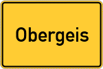 Place name sign Obergeis
