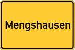 Place name sign Mengshausen
