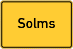 Place name sign Solms