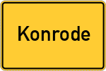 Place name sign Konrode