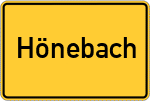 Place name sign Hönebach