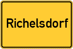 Place name sign Richelsdorf