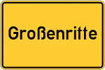 Place name sign Großenritte