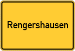 Place name sign Rengershausen, Kreis Kassel