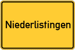 Place name sign Niederlistingen