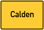 Place name sign Calden