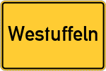 Place name sign Westuffeln