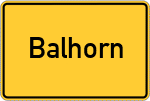 Place name sign Balhorn