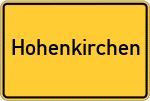 Place name sign Hohenkirchen, Hessen