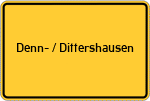 Place name sign Denn- / Dittershausen