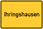 Place name sign Ihringshausen