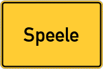 Place name sign Speele, Schleusenmeisterei