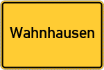 Place name sign Wahnhausen