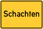 Place name sign Schachten, Kreis Hofgeismar