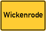 Place name sign Wickenrode