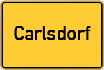Place name sign Carlsdorf, Kreis Hofgeismar
