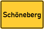 Place name sign Schöneberg, Kreis Hofgeismar