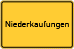 Place name sign Niederkaufungen