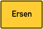 Place name sign Ersen, Hessen