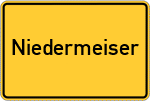 Place name sign Niedermeiser