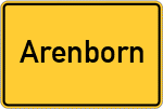 Place name sign Arenborn