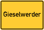 Place name sign Gieselwerder