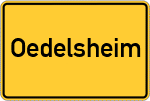Place name sign Oedelsheim