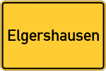 Place name sign Elgershausen, Kreis Kassel