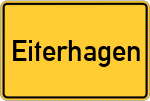 Place name sign Eiterhagen