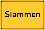 Place name sign Stammen