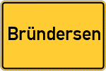 Place name sign Bründersen