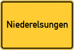 Place name sign Niederelsungen