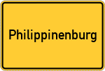 Place name sign Philippinenburg