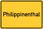 Place name sign Philippinenthal
