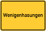 Place name sign Wenigenhasungen