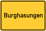Place name sign Burghasungen