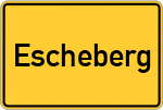Place name sign Escheberg
