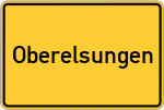 Place name sign Oberelsungen