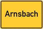 Place name sign Arnsbach, Hessen