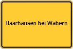 Place name sign Haarhausen bei Wabern, Hessen