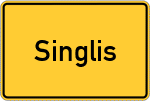 Place name sign Singlis