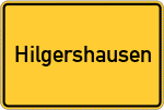Place name sign Hilgershausen, Kreis Melsungen