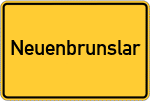 Place name sign Neuenbrunslar