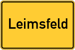 Place name sign Leimsfeld
